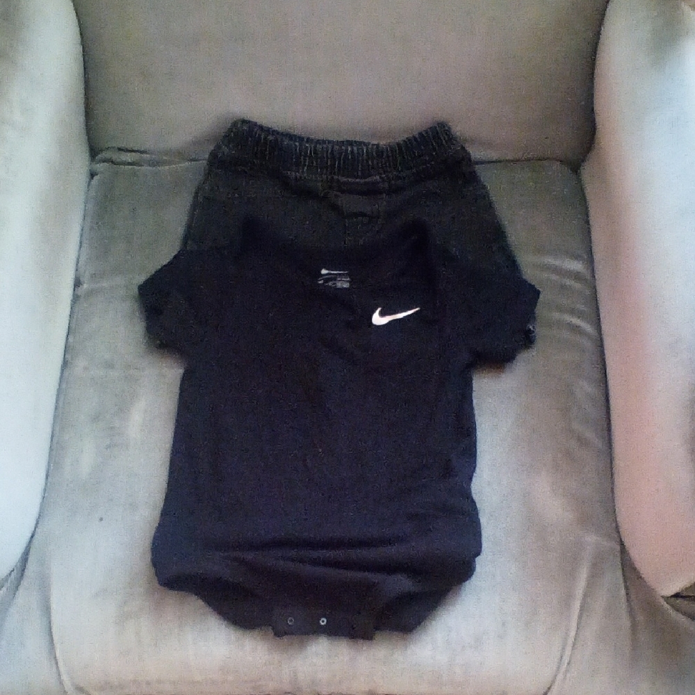 Nike Black Baby Onesie